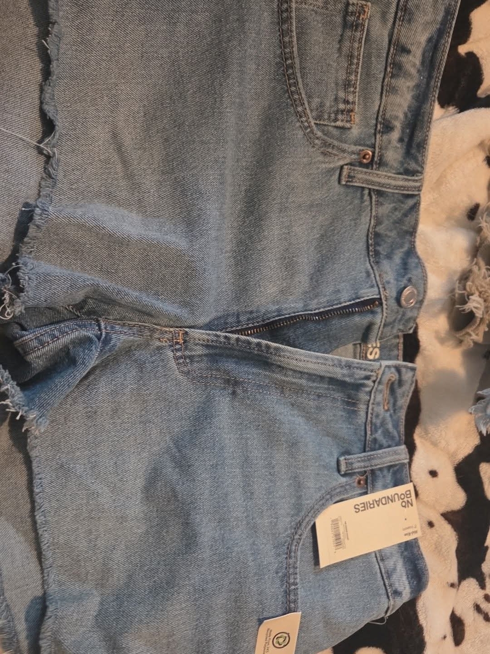 NOBO Light Wash Distressed Denim Shorts